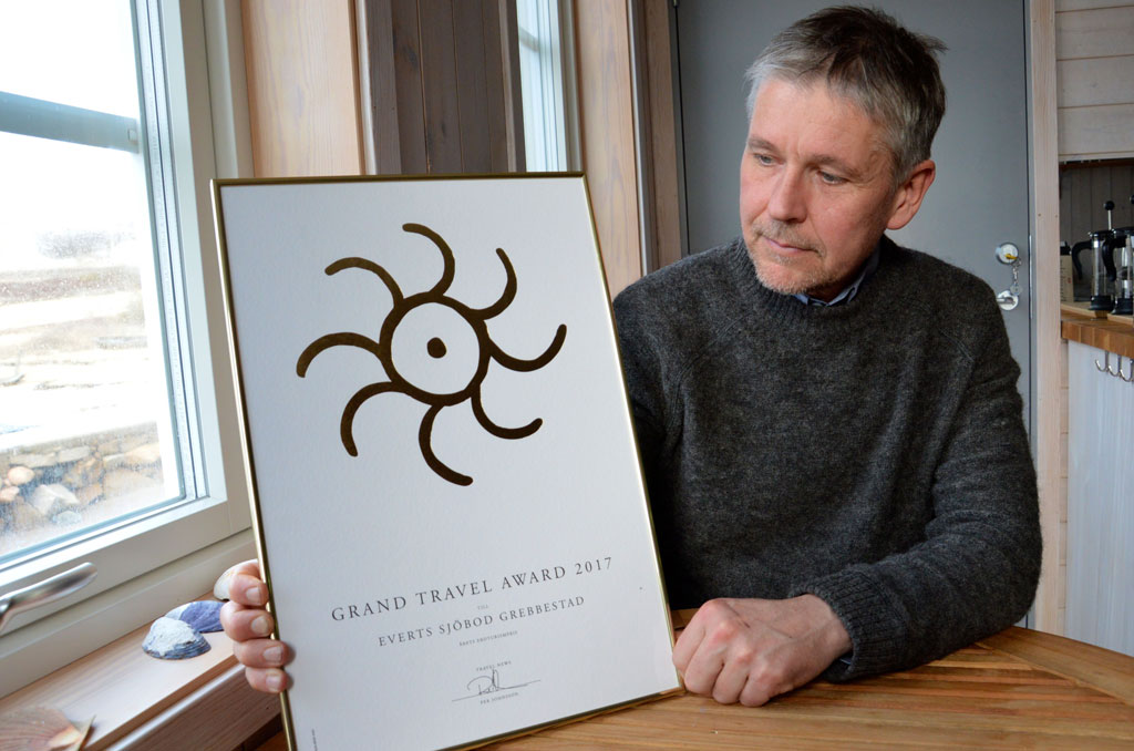 Per Karlsson och diplomet från Grand Travel Award 2017