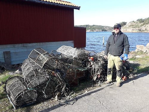 Fiskaren Ove Leandersson med hummertinor.