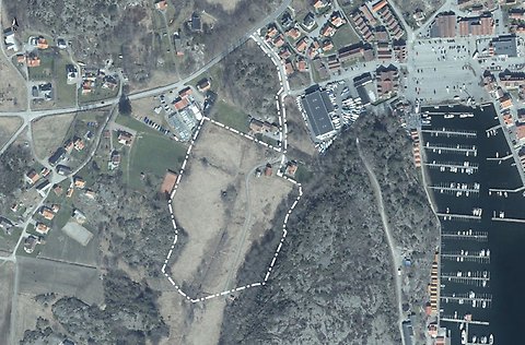 Flygfoto över planområde Tanums-Gissleröd 1:9, Svinnäsvägen