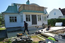 Om- och tillbyggnad av hus i Grönemad.