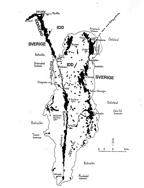 Karta över Enningdalsälven
