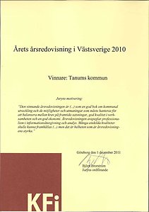 Diplom för årsredovisningen 2010